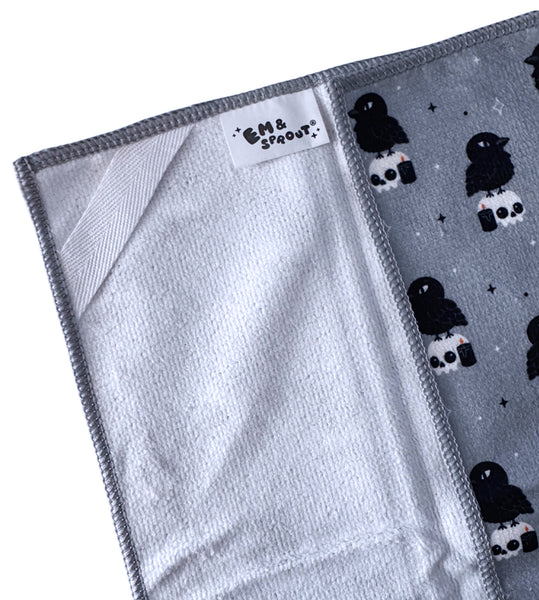 Crow & Skull Terry Kitchen Towel - Set of Two