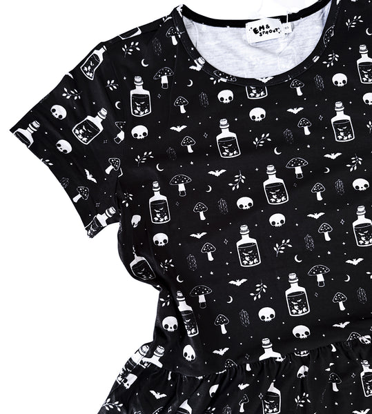 Witchy Potions Babydoll Dress - Available in sizes S to 4X