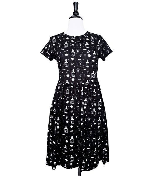 Witchy Potions Babydoll Dress - Available in sizes S to 4X