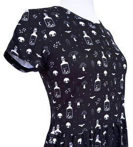 Witchy Potions Babydoll Dress - Available in sizes S to 4X