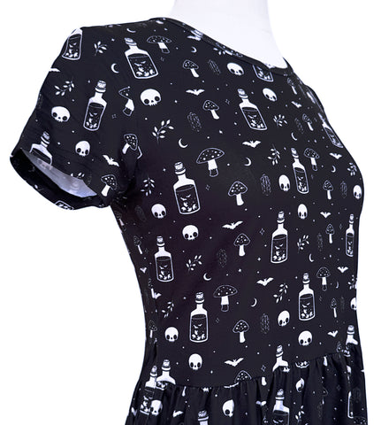 Witchy Potions Babydoll Dress - Available in sizes S to 4X