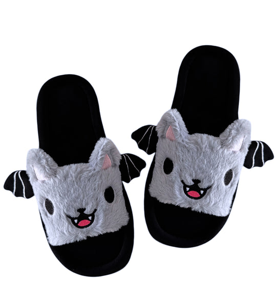 Bat Cat Slippers - Sizes 5-12