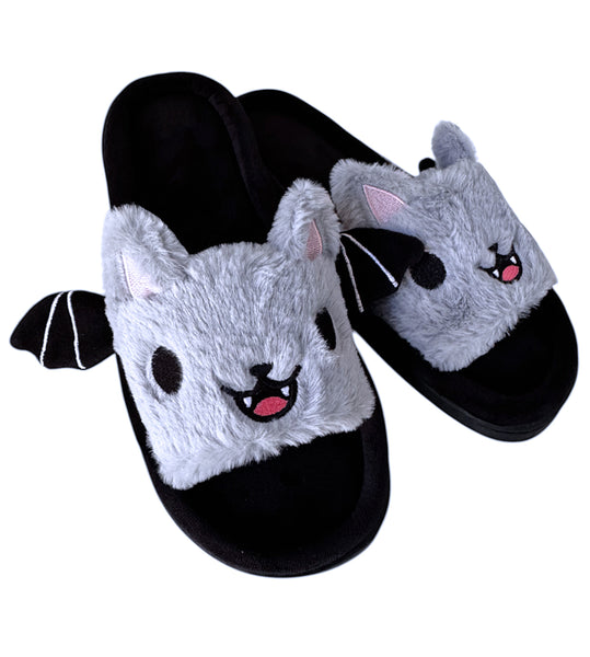Bat Cat Slippers - Sizes 5-12