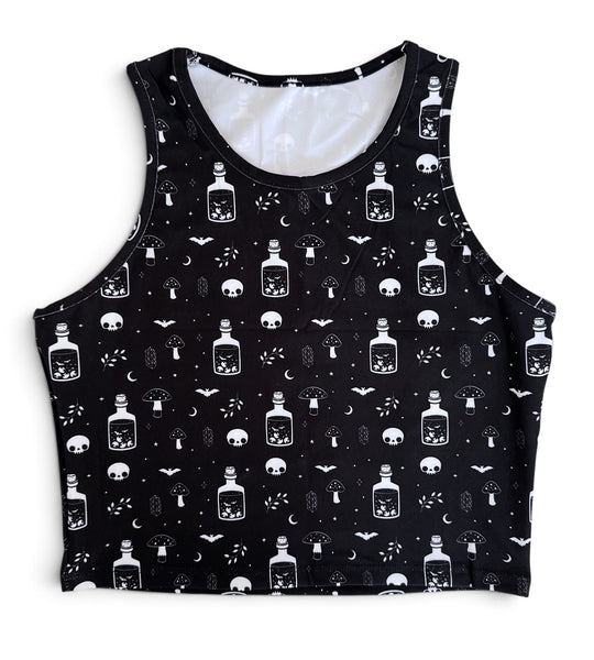 Witchy Potions Athletic Crop Tank