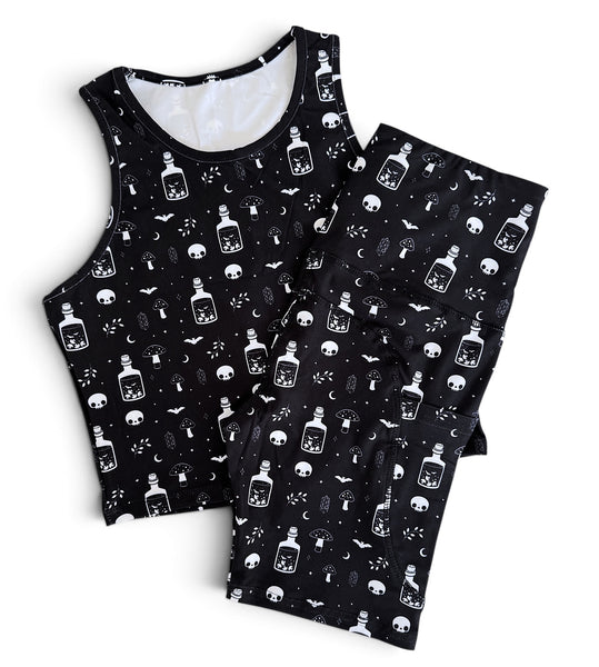 Witchy Potions Athletic Crop Tank