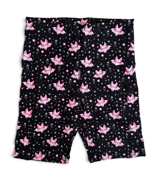 Floral Bat Pocket Athletic Short Leggings - Sizes S to 3X
