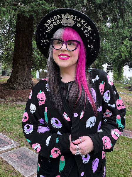 Halloween Nostalgia Knit Cardigan Sweater - Ladies Sizes S-3X