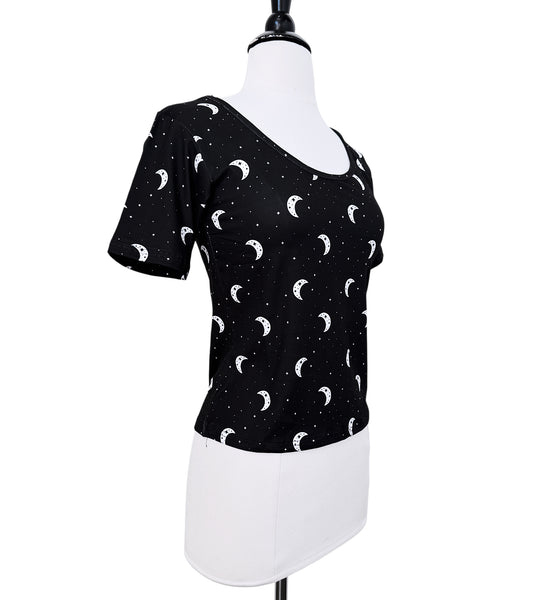 Crescent Moon Scoop Neck Top