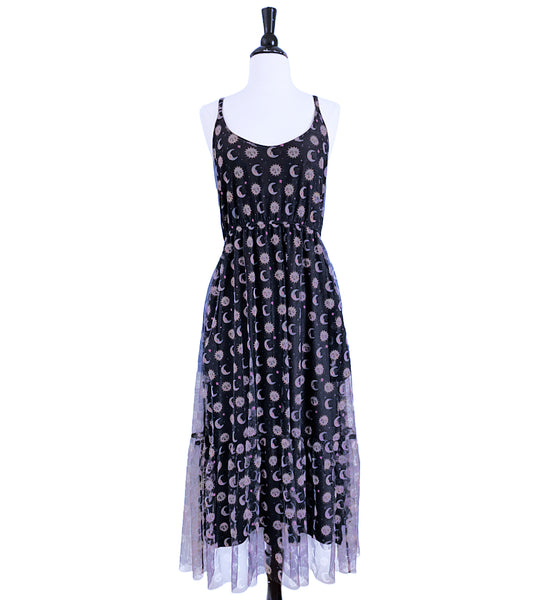 Celestial Mesh Maxi Dress - Available in sizes S to 4X