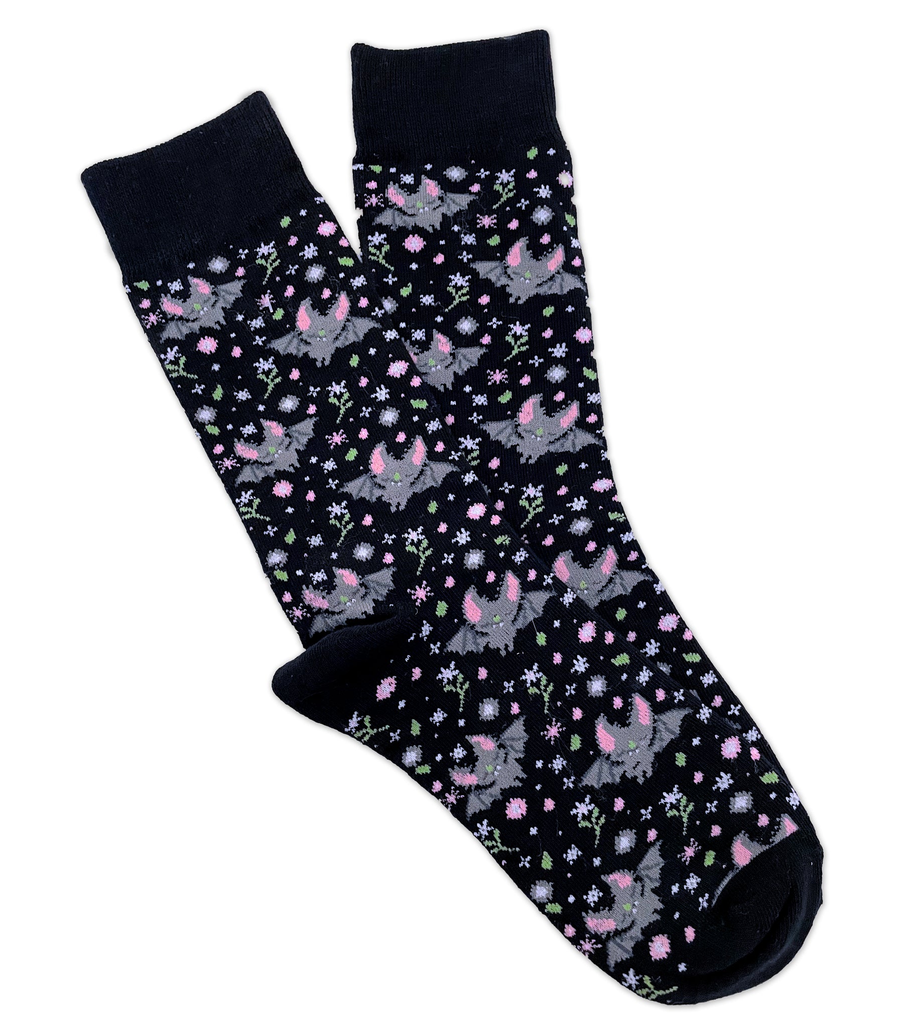 Floral Bat Socks