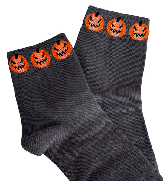 Jack-O-Lantern Ankle Socks