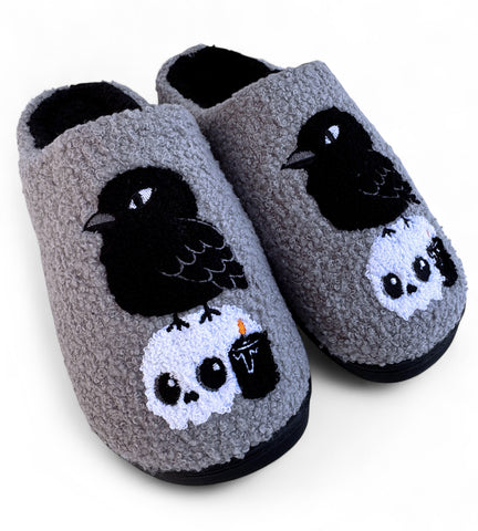 Crow & Skull Slippers