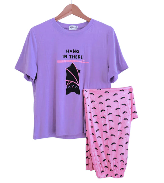 Hang In There Bat Pajamas Pants and Top Set