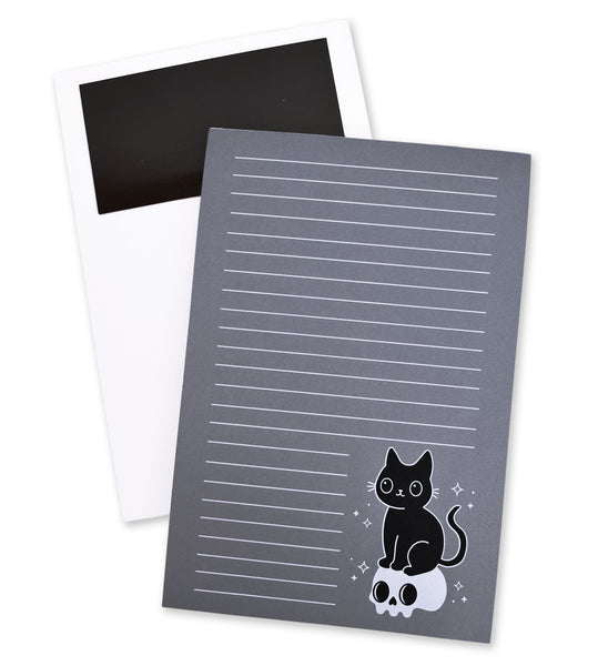 Cat & Skull Magnetic Note Pad