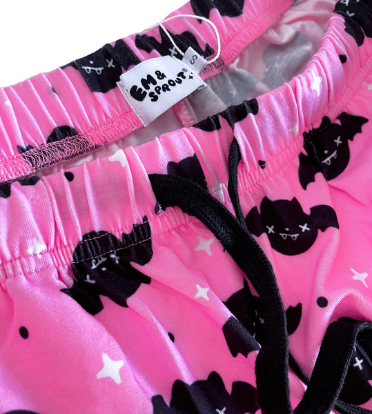 Pink Bat Pajama Pants - Sizes S-4X