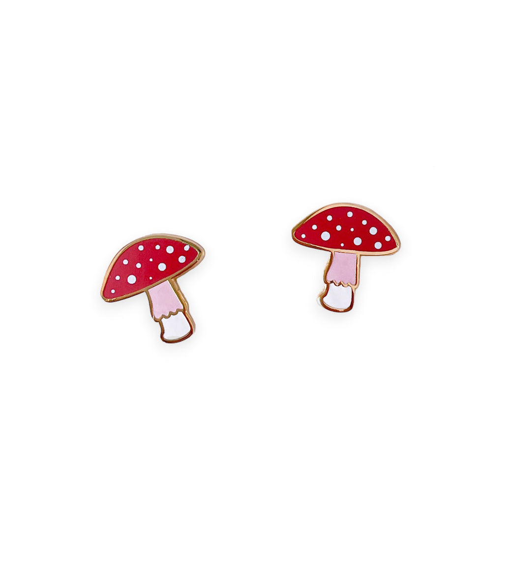 Mushroom Stud Earrings