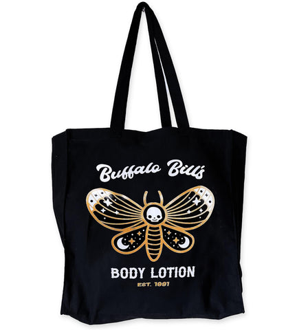 Buffalo Bill's Body Lotion Death Moth Canvass Grocery Tote Bag
