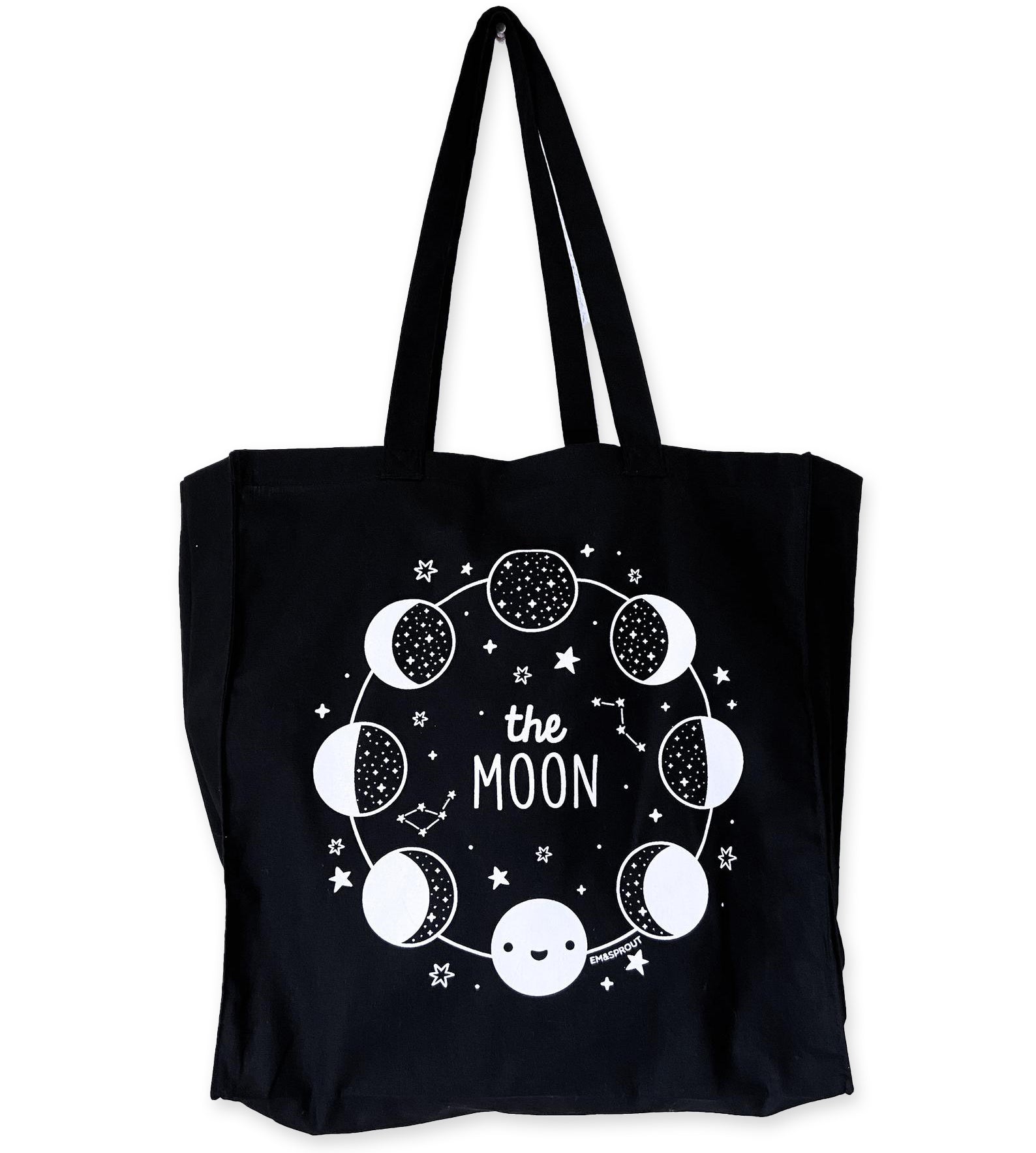 Moon Phases Canvas Grocery Shopping Tote Bag