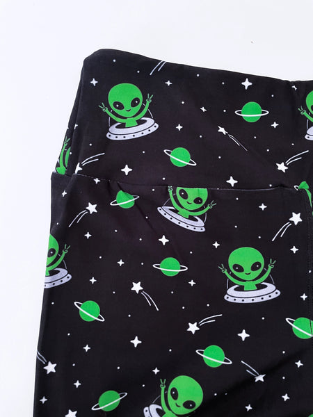Alien UFO Leggings - Size S-3X