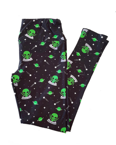 Alien UFO Leggings - Size S-3X