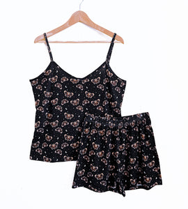 Death's Head Moth Pajamas Shorts and Tank Top Set