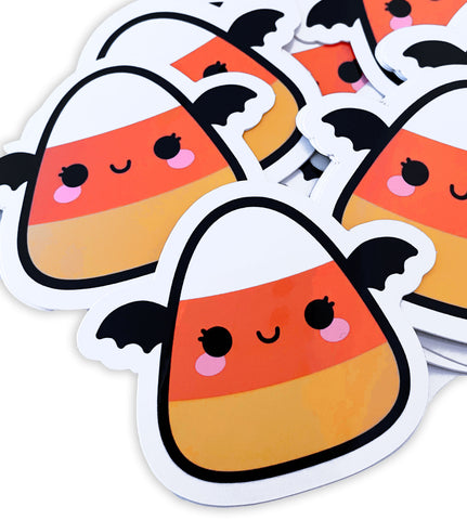 Bat Candy Corn Sticker