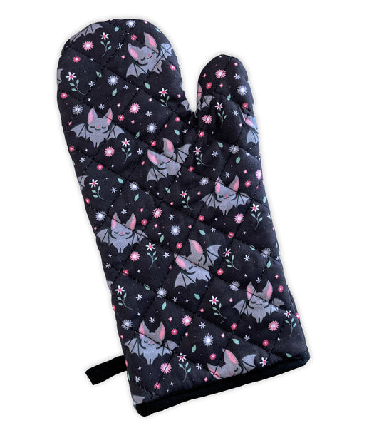 Floral Bats Oven Mitt