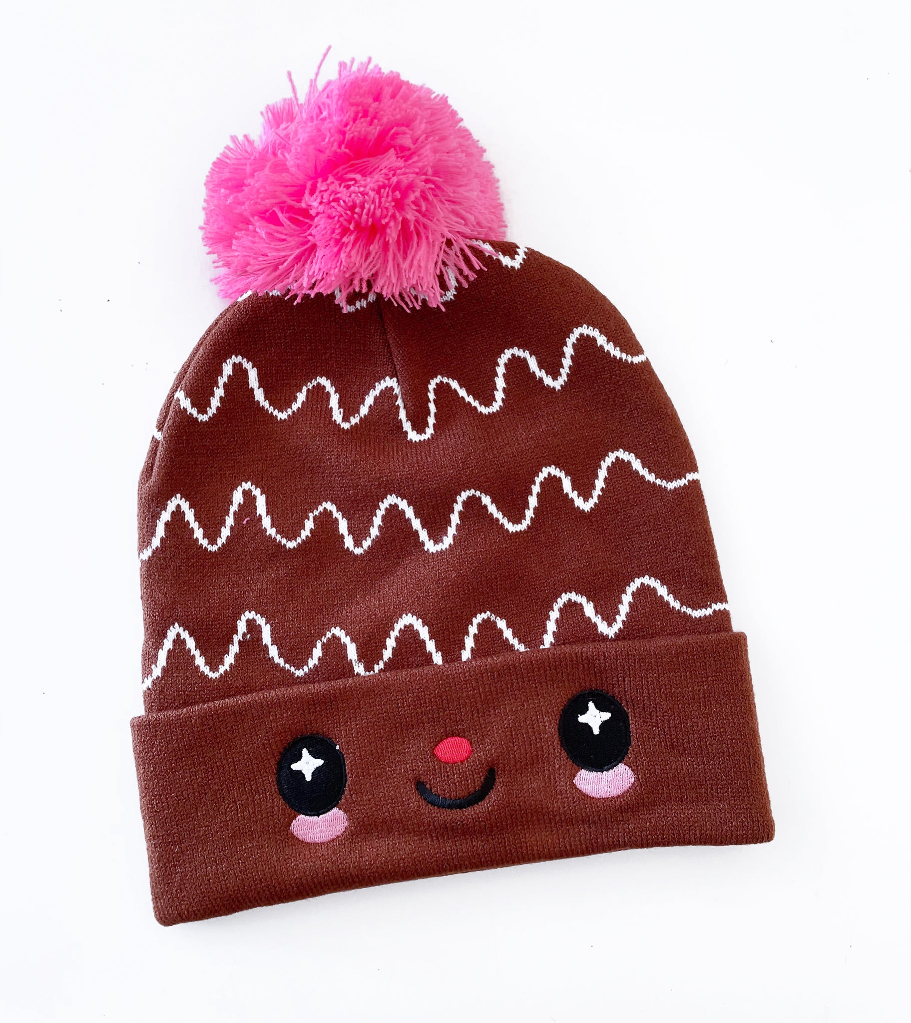 Kawaii Gingerbread Knit Beanie Hat