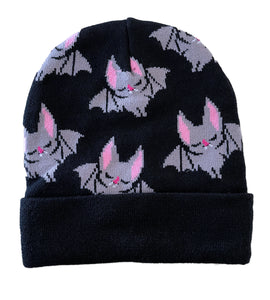 Gray Bat Beanie Hat