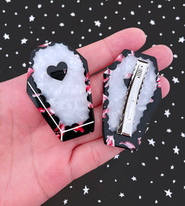 Pearly Coffin Hair Clip