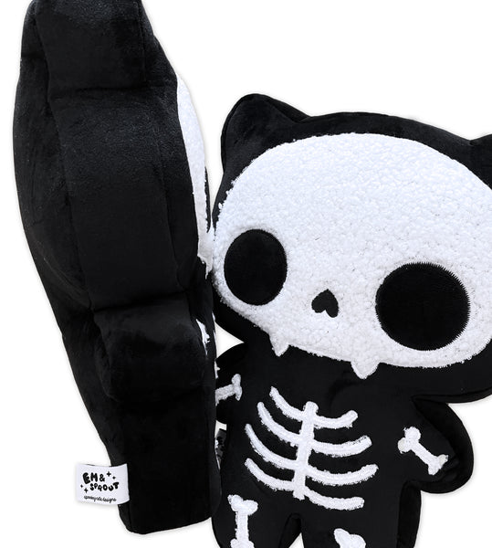 Skeleton Cat Pillow Plush