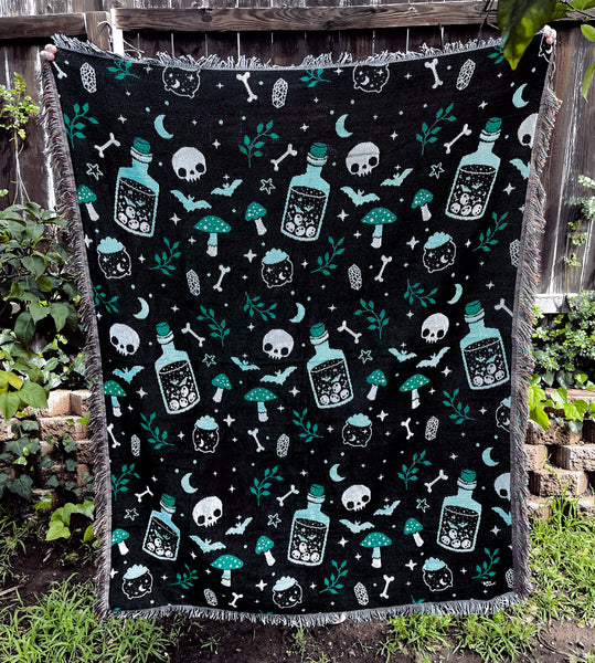 Witchy Potions Woven Blanket
