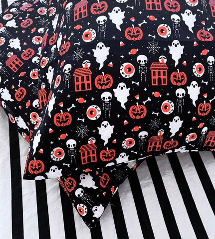 Halloween Print Pillowcase Standard Size