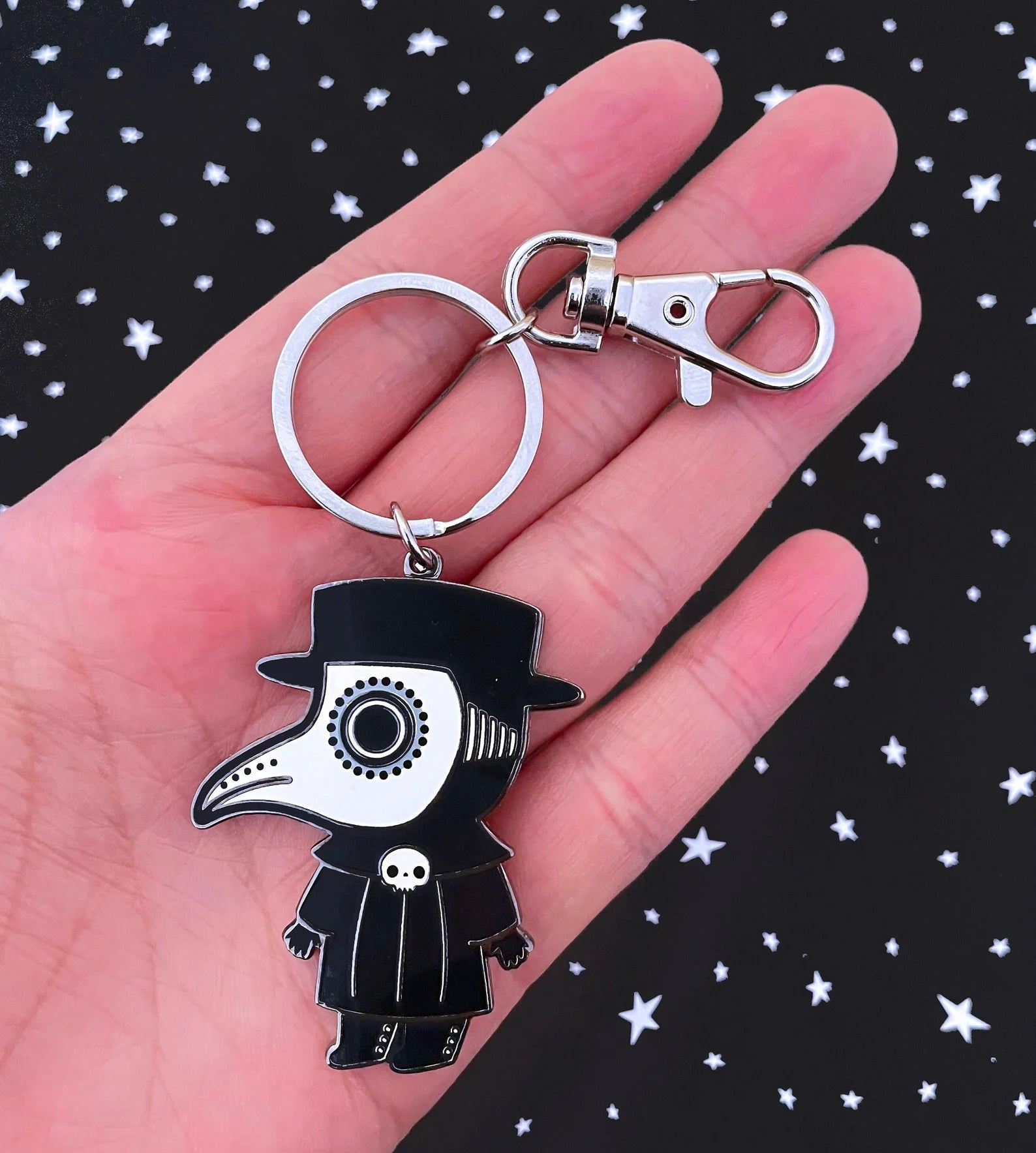 Plague Doctor Enamel Keychain