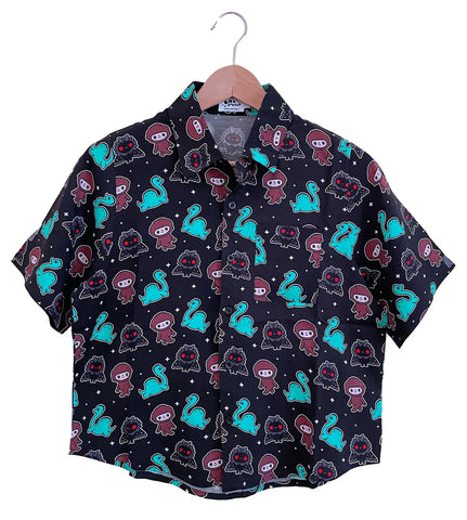 Cute Cryptids Ladies Button Down