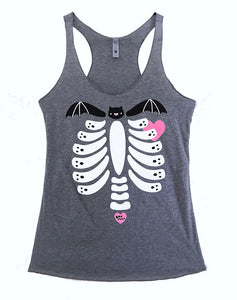 Spooly Ribcage with Heart Tank top